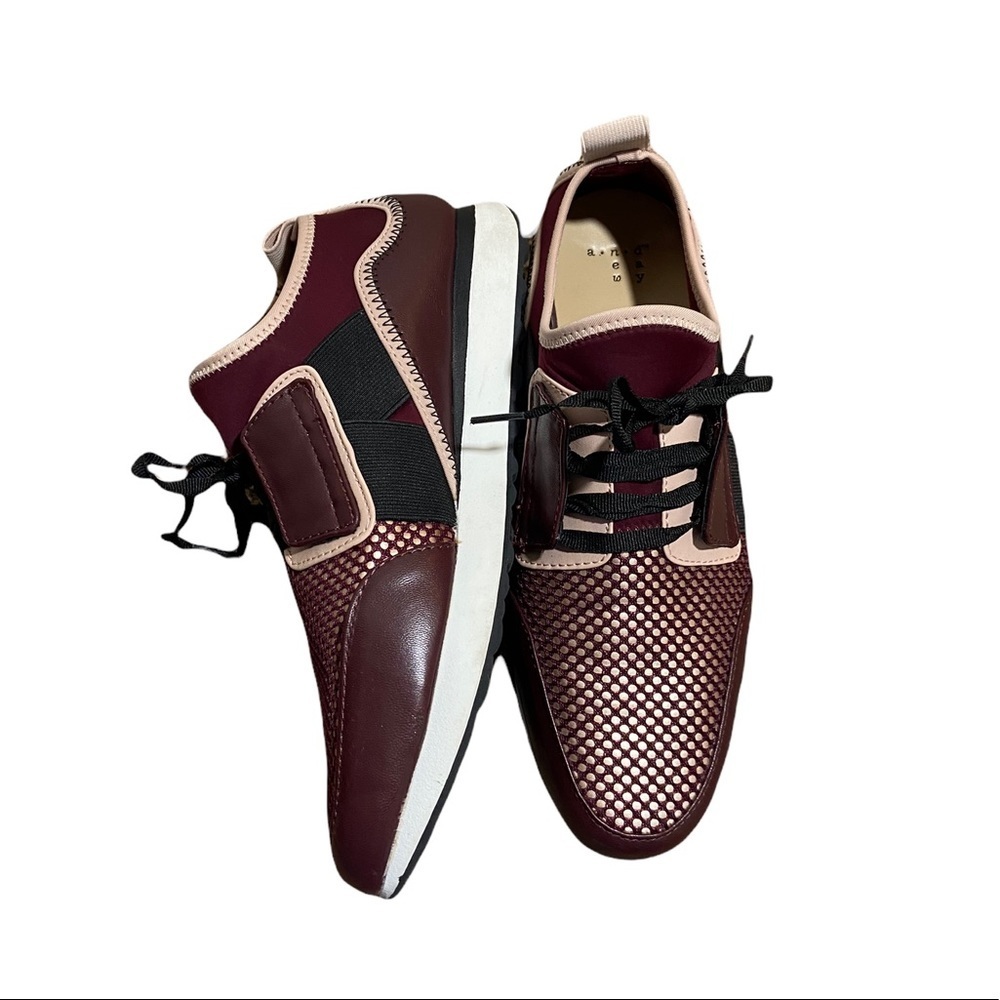 A New Day Women’s Deena Lace Up Sneakers, Size: 10 Burgundy